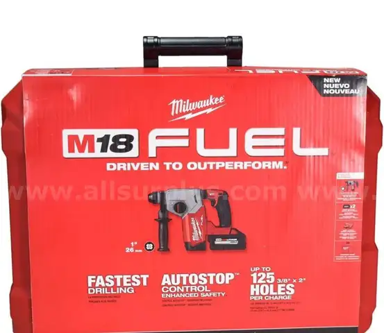 Milwaukee 2912-22 M18 FUEL Brushless Lithium-Ion 1 in. Cordless SDS Plus Rotary Hammer Kit