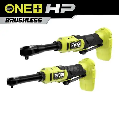 ONE HP 18V Brushless Cordless 1/4 in. and 3/8 in. Extended Reach Ratchets (Tools Only)