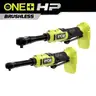 ONE HP 18V Brushless Cordless 1/4 in. and 3/8 in. Extended Reach Ratchets (Tools Only)