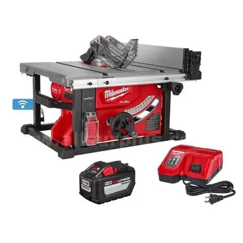 M18 FUEL ONE-KEY 18- volt Lithium-Ion Brushless Cordless 8-1/4 in. Table Saw Kit W/(1) 12.0Ah Battery &#x26; Rapid Charger