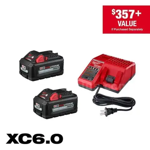 M18 18-Volt Lithium-Ion High Output Starter Kit with Two 6.0 Ah Battery and Charger
