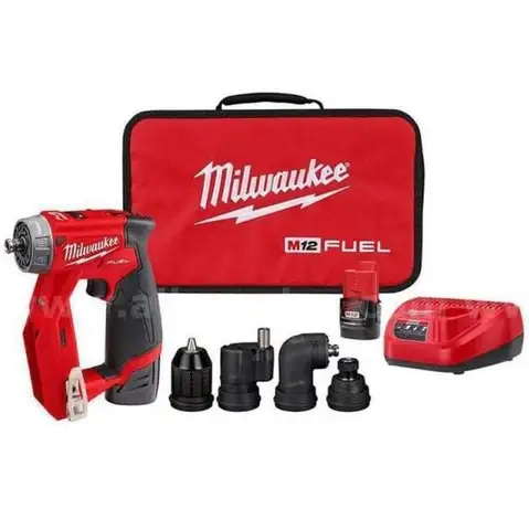 M12 FUEL 12V Lithium-Ion Brushless Cordless 4-in-1 Installation 3/8 in. Drill Driver Kit with 4-Tool Heads