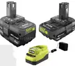 ONE 18V Lithium-Ion Starter Kit with 2.0 Ah Battery 4.0 Ah Battery and Charger