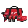 Milwaukee, M12 12-Volt Lithium-Ion Brushless Cordless Subcompact Brushless Drill Driver Kit