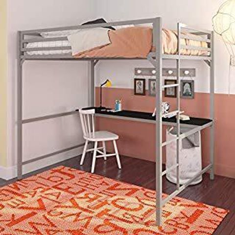 DHP Miles Metal Full Loft Bed with Desk | AllSurplus | Phoenix