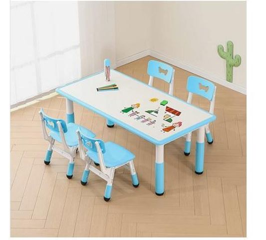 JIAOQIU Kids Table and Chair Set Height Adjustable Toddler | AllSurplus