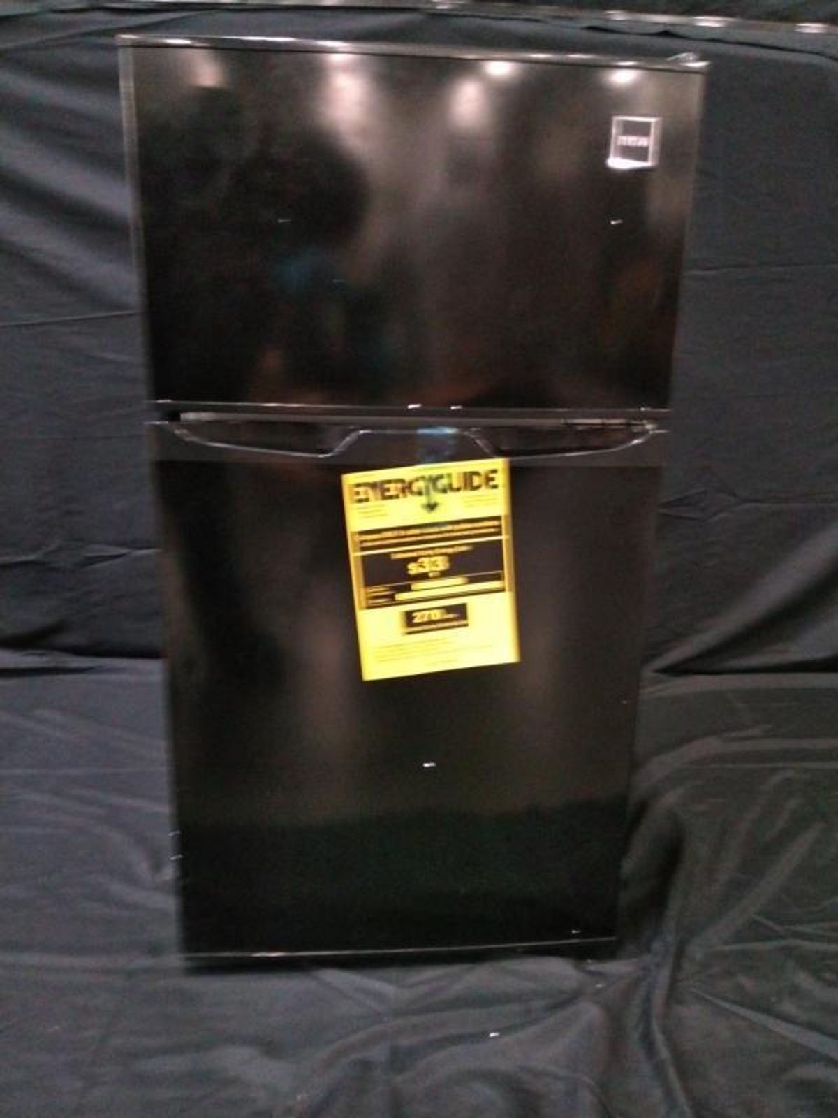 Rca 3 2 Cu Ft Two Door Mini Fridge With Freezer Rfr832 Black