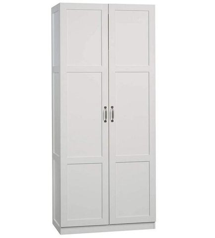 Sauder Select Storage Cabinet, White, 419636 White Finish 1 Box 