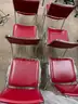 Metal Chairs with Vinyl Back and Seat Lot of 6