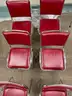 Metal Chairs with Vinyl Back and Seat Lot of 6