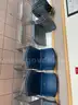 Stackable  Gray  &#x26; Blue Chairs Lot of (42)