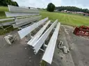 2 Aluminum Bleachers and 2 Aluminum Benches