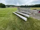 2 Aluminum Bleachers and 2 Aluminum Benches