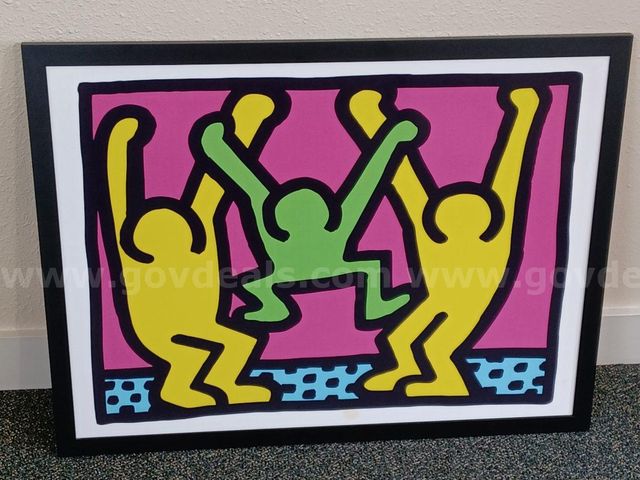 3 Framed Prints by Keith Haring | GovDeals