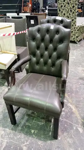 Dark Upholstered  Leisure Type Chairs (Qty: 2).