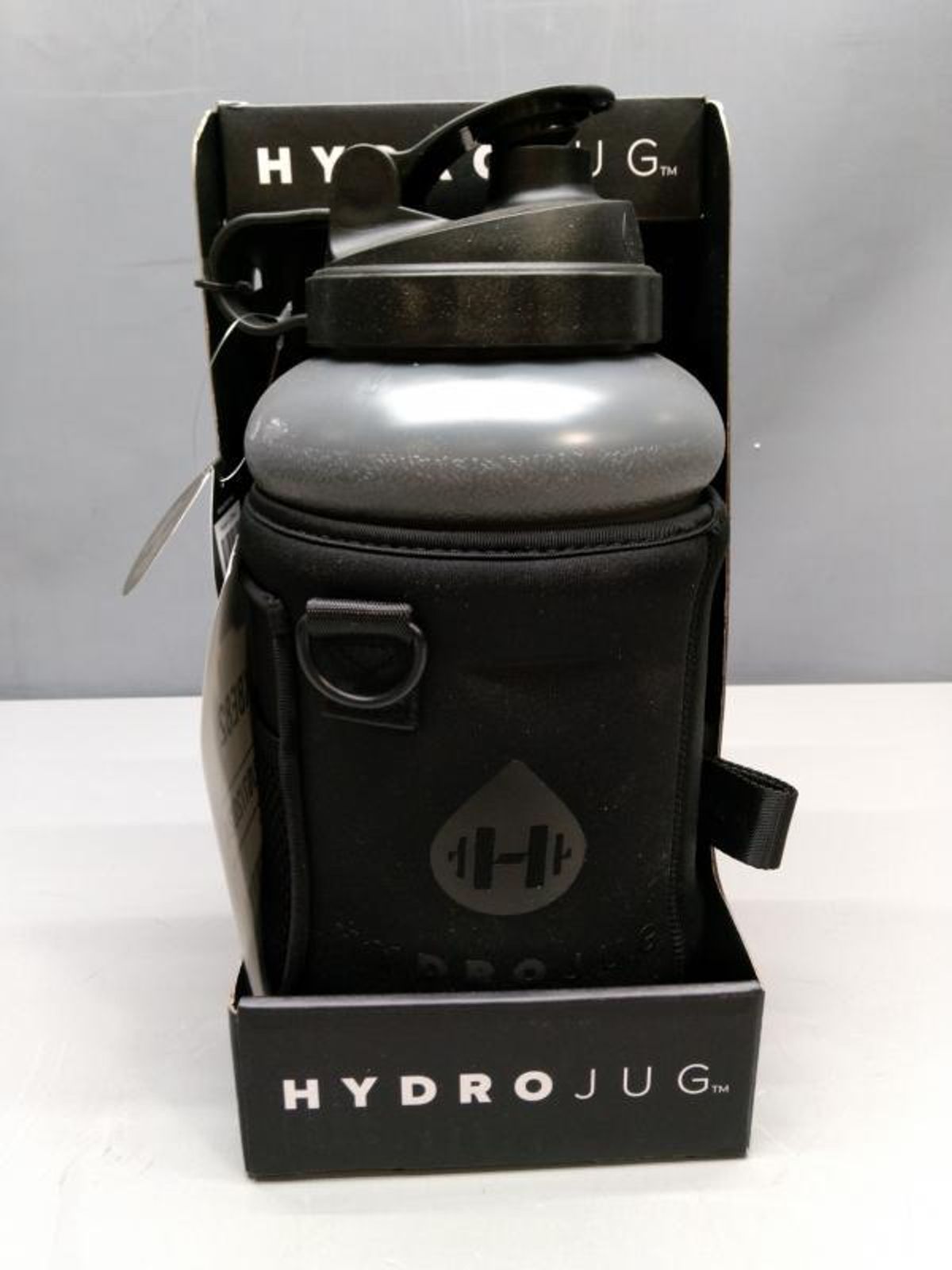 HydroJug Bundle 73oz Jug w/ Sleeve & Straw (Charcoal Black ...