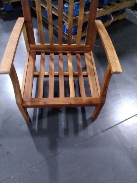 Idzo Club Chairs Laurent 500lbs Capacity Acacia Outdoor | AllSurplus ...