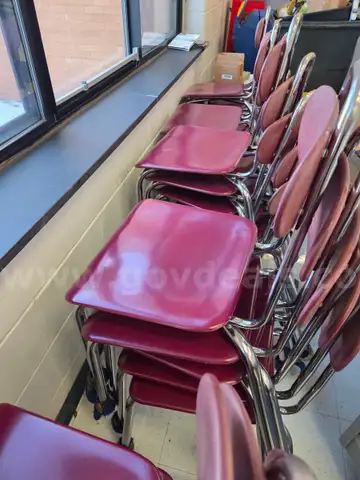 Lot of 22 Red Chairs