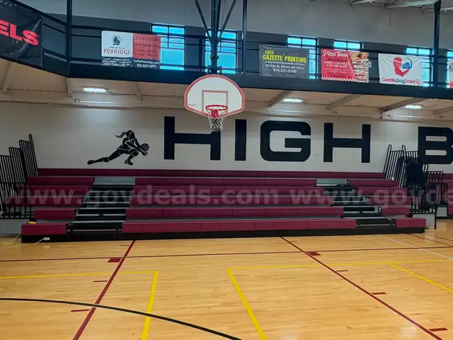 Set of 5 Row Indoor Gymnasium Bleachers