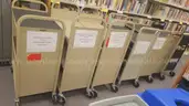 Lot of 7 -  Library Book Truck Carts