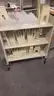 Large Lot of Shelf Acrylic Displays/Label Holders and Metal Bookends