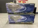 Lot of 2 New Buffet Serving Trays and Racks