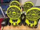 Lot of 4 Ryobi Fans