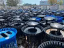 A Lot of Trash Containers