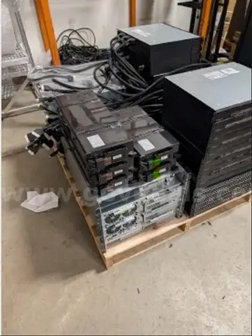One Pallet of Battery Backups and Switch Hardware