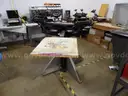 Silk Screen Machine, Storage Cabinet, and Paint