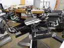 Silk Screen Machine, Storage Cabinet, and Paint