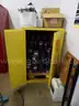 Silk Screen Machine, Storage Cabinet, and Paint