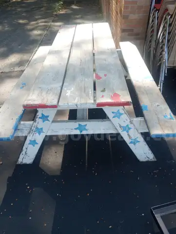 LOT of 3 Wooden Picnic Tables