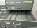 Lot of 6 metal microfilm cabinets