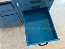 Blue Laboratory Storage Cabinet Desk