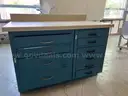 Blue Laboratory Storage Cabinet Desk