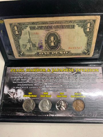 PEARL HARBOR JAPANESE INVASION WW-II WORLD WAR 2 CURRENCY MILITARY YEN ...