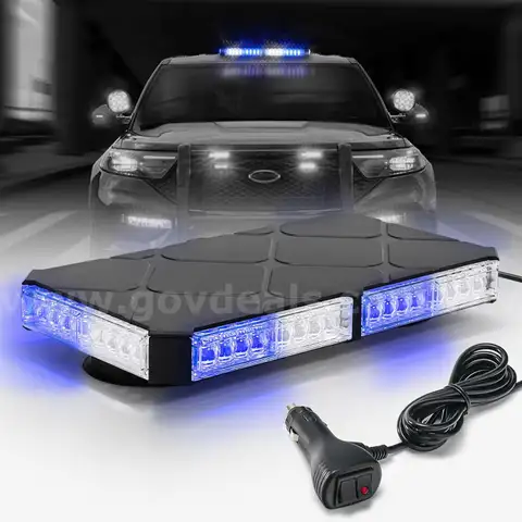 BRAND NEW BLUE / WHITE LED MAGNET MOUNT MINI LIGHT BAR LIGHTBAR FIRE EMS POLICE - CAN SHIP!!!