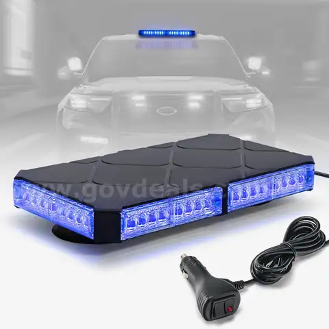 BRAND NEW BLUE LED MAGNET MOUNT MINI LIGHT BAR LIGHTBAR FIRE EMS POLICE - CAN SHIP!!!