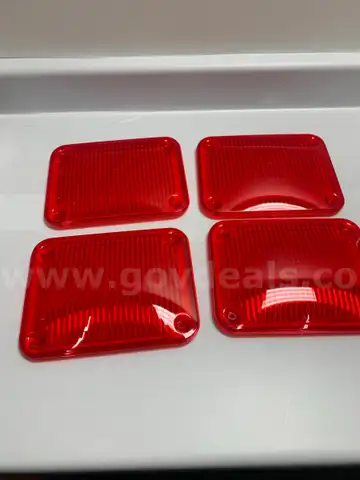 FOUR BRAND NEW RED LENSES FOR WHELEN 900 - WILL SHIP!!