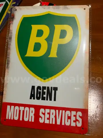 VINTAGE STYLE BP MOTOR SERVICES METAL SIGN - CAN SHIP!!!