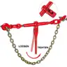 SET OF 4 BRAND NEW 9,000+ LB LOAD BINDERS WITH CHAINS - CAN SHIP!!