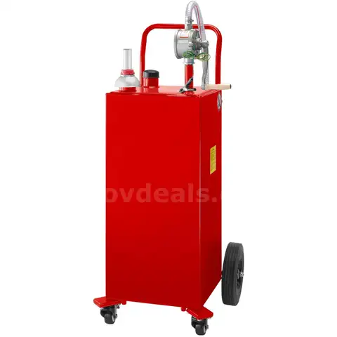 BRAND NEW 30 GALLON STEEL FUEL CADDY TRANSFER TANK WITH PUMP &#x26; HOSE - CAN SHIP!!