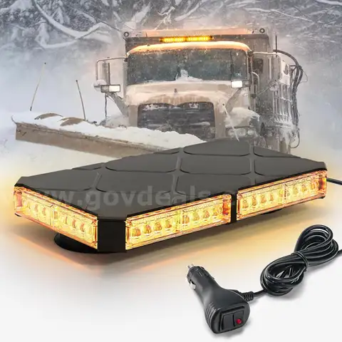 BRAND NEW AMBER LED MAGNET MOUNT MINI LIGHT BAR LIGHTBAR FIRE EMS POLICE - CAN SHIP!!!