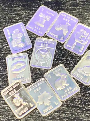 LOT OF 10 1G 0.999 FINE PURE SILVER BARS/ INGOTS - WILL SHIP!! MAINE