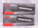 TWO BLUE/WHITE CODE 3 MR6MC-BW DUO LINEAR LIGHT POLICE FIRE EMS TOW SECURITY - CAN SHIP!! #48