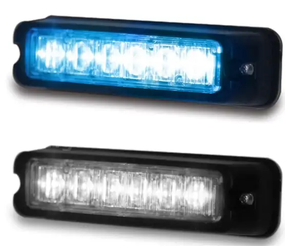 TWO BLUE/WHITE CODE 3 MR6MC-BW DUO LINEAR LIGHT POLICE FIRE EMS TOW SECURITY - CAN SHIP!! #48
