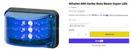 ONE BLUE WHELEN 6RBBC ROTA-BEAM BLUE LIGHT POLICE FIRE EMS TOW SECURITY - CAN SHIP!! #61