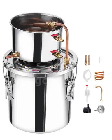 BRAND NEW 3 GALLON STAINLESS &#x26; COPPER MOONSHINE WINE ALCOHOL STILL - CAN SHIP!!!