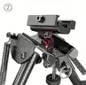 BRAND NEW FOLDING RIFLE BI-POD BIPOD HUNTING MILITARY AR-15 - CAN SHIP!!